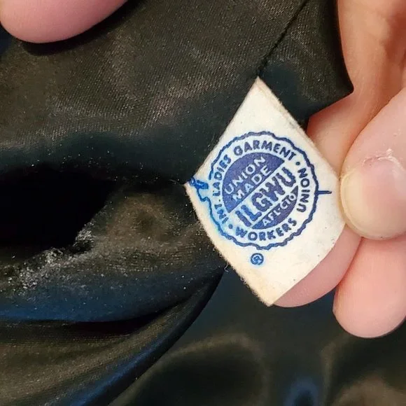 VTG 60s Small Faux Fur Leather Animal Print Leopard Statement Trench Jacket Coat - Picture 12 of 14